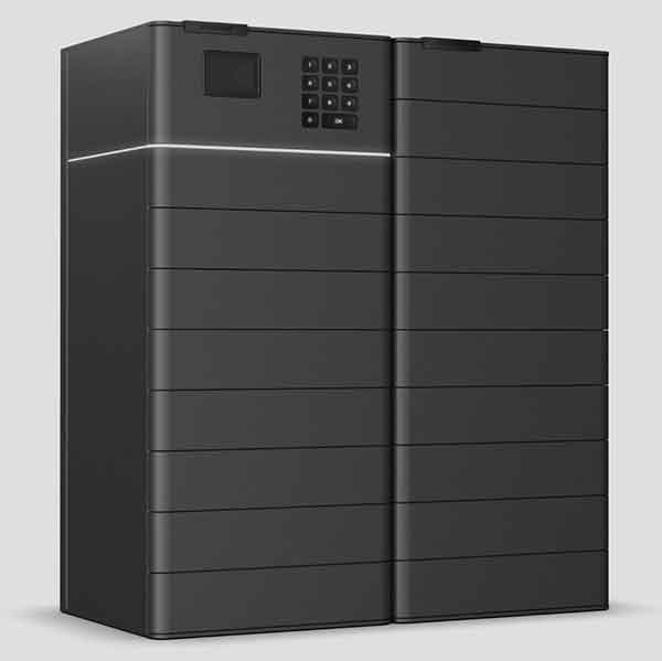 Woman selects a key from a Key Box System